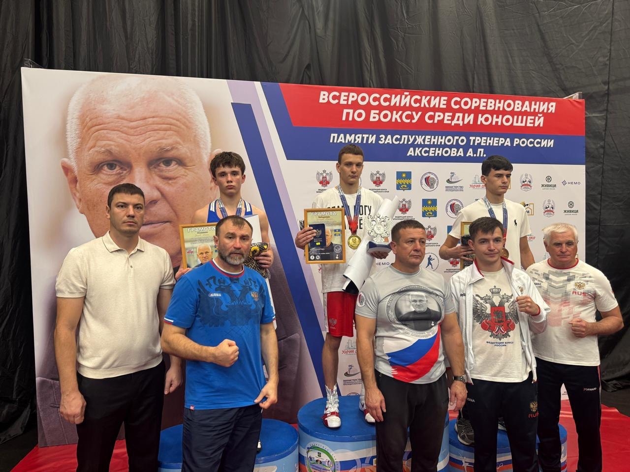 Всероссийских соревнований по боксу среди юношей «Памяти Заслуженного тренера России Аксенова А.П.».