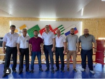 Торжественное открытие зала бокса "Осман" в станице Курской Ставропольского края